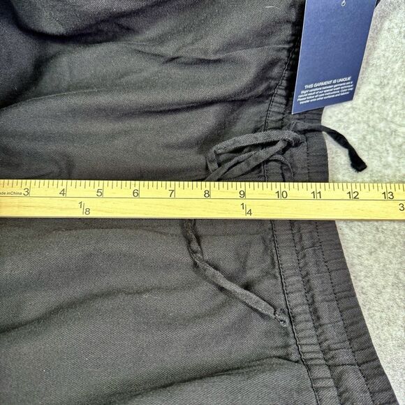 GAP Pull On Pant Pants Womens Large True Black Drawstring Elastic Slash Pockets - Picture 7 of 11